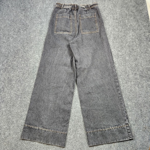 New In Jeans Womens Medium Black High Rise Wide Leg Elastic Waist Denim - Picture 2 of 9